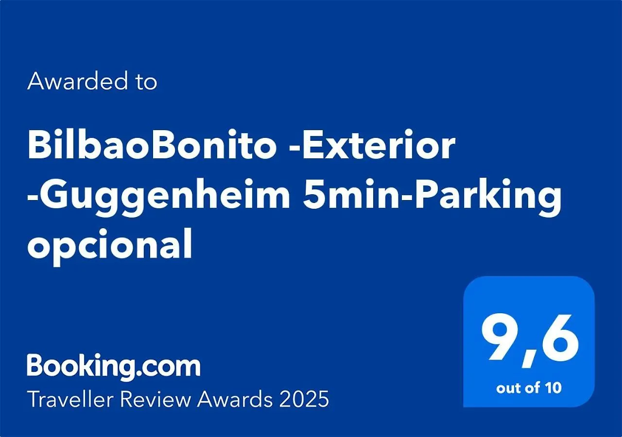 Bilbaobonito -Exterior -Guggenheim 5Min-Parking Opcionalアパートメント スペイン